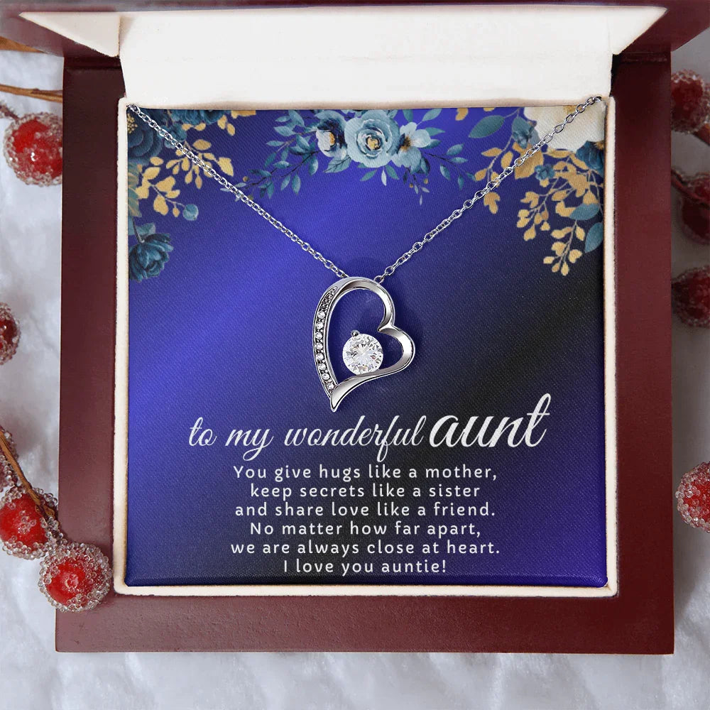To My Wonderful Aunt - Forever Love Necklace - Gift Set - SLDDL0123 - Sunshine Letters Co