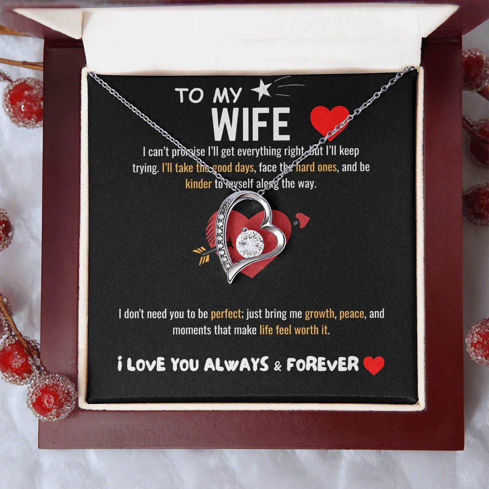 To My Wife - Forever Love Necklace - Gift Set - SLDDL0065 - Sunshine Letters Co