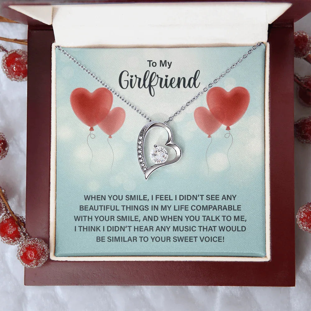 To My Girlfriend - Forever Love Necklace - Magnificent Gift Set - SLDDL0071 - Sunshine Letters Co