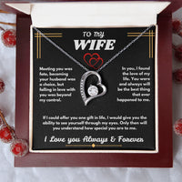 To My Wife - I Love You Always & Forever - Forever Love Necklace - Gift Set - SLDDL0063 - Sunshine Letters Co