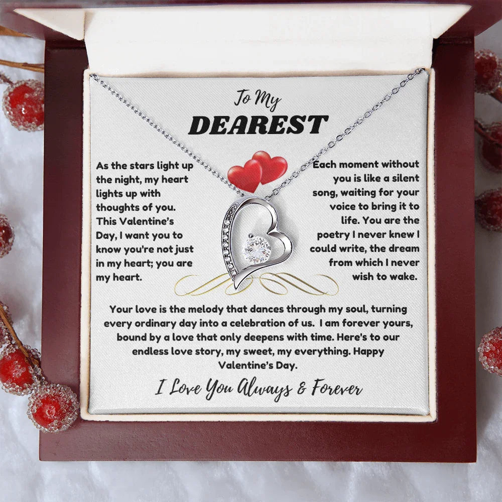 To My Dearest - Forever Love Necklace - Valentine's Day Gift Set - SLDDL0067 - Sunshine Letters Co