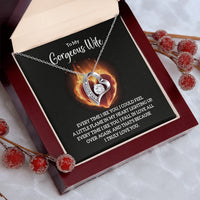 To My Gorgeous Wife - Forever Love Necklace - Magnificent Gift Set - SLDDL0072 - Sunshine Letters Co