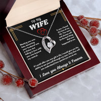 To My Wife - I Love You Always & Forever - Forever Love Necklace - Gift Set - SLDDL0063 - Sunshine Letters Co