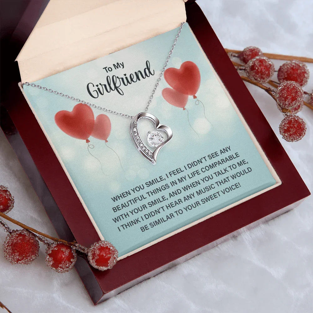 To My Girlfriend - Forever Love Necklace - Magnificent Gift Set - SLDDL0071 - Sunshine Letters Co