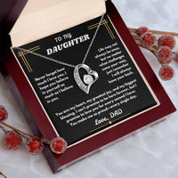 To My Daughter - Forever Love Necklace - Gift Set - SLDDL0094 - Sunshine Letters Co