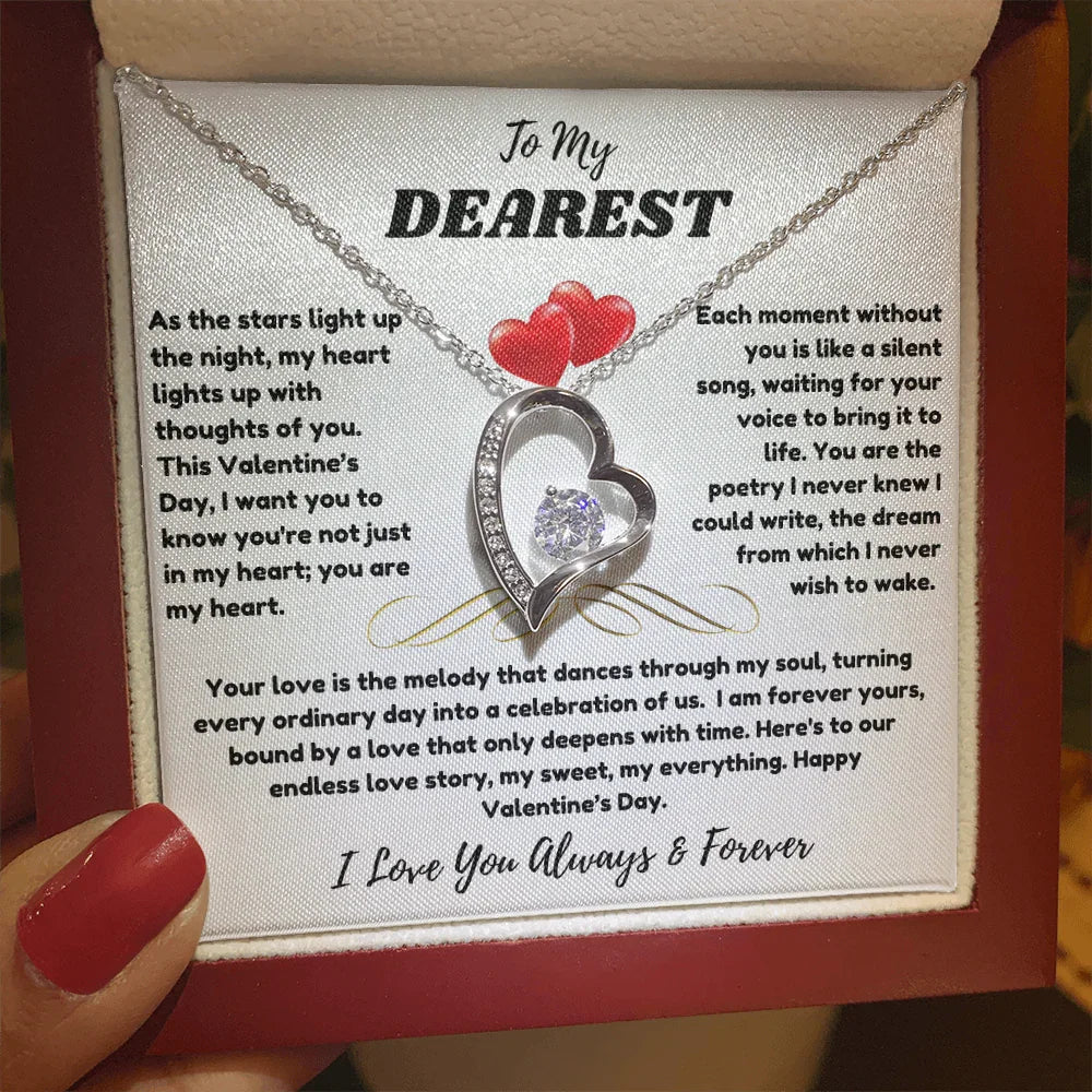 To My Dearest - Forever Love Necklace - Valentine's Day Gift Set - SLDDL0067 - Sunshine Letters Co