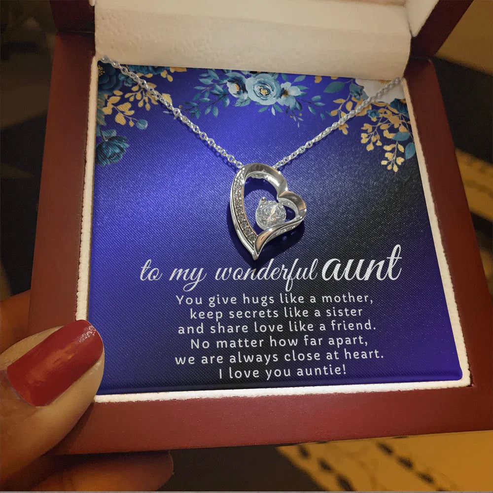 To My Wonderful Aunt - Forever Love Necklace - Gift Set - SLDDL0123 - Sunshine Letters Co