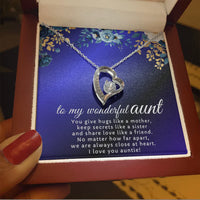 To My Wonderful Aunt - Forever Love Necklace - Gift Set - SLDDL0123 - Sunshine Letters Co