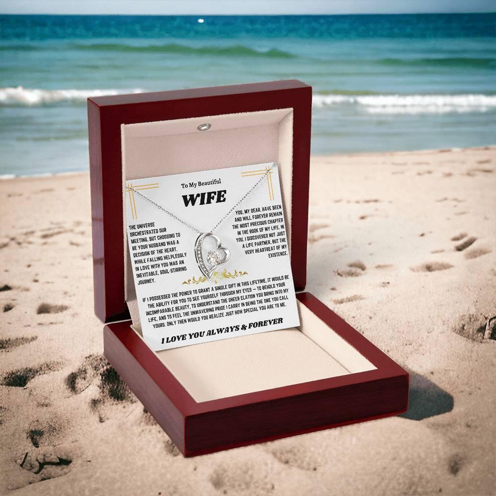 To My Beautiful Wife - Forever Love Necklace Gift Set - SLDDL0017 - Sunshine Letters Co