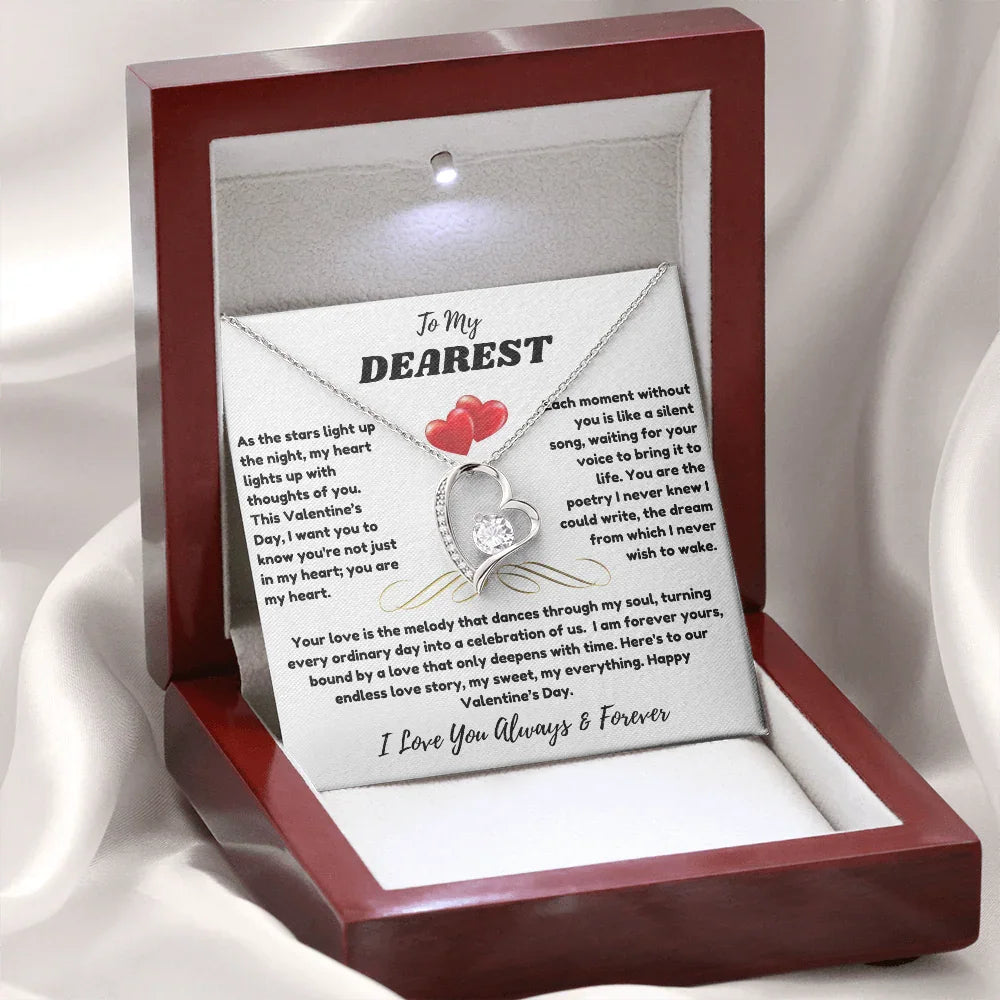 To My Dearest - Forever Love Necklace - Valentine's Day Gift Set - SLDDL0067 - Sunshine Letters Co