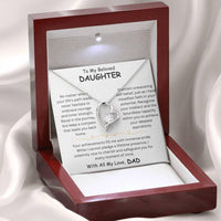 To My Beloved Daughter - Forever Love Necklace Gift Set - SLDDL0006 - Sunshine Letters Co