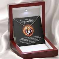 To My Gorgeous Wife - Forever Love Necklace - Magnificent Gift Set - SLDDL0072 - Sunshine Letters Co
