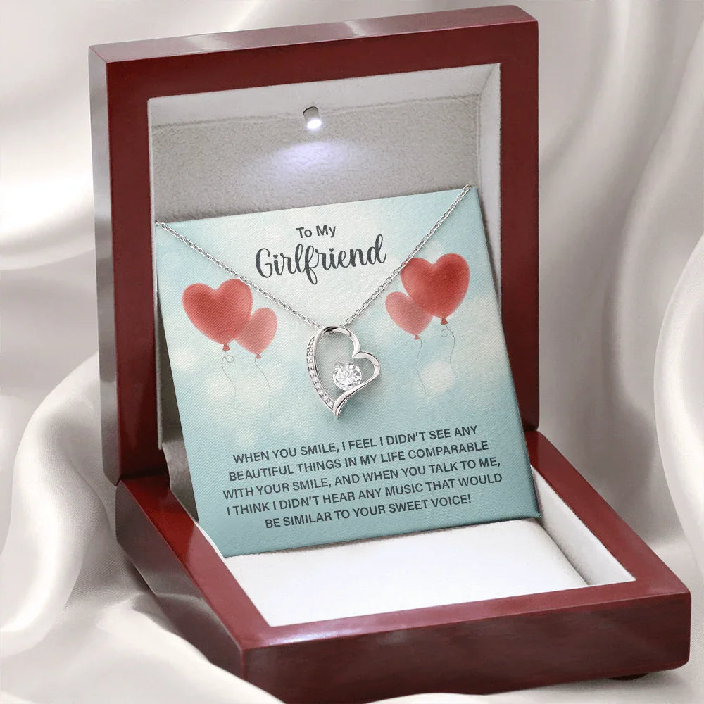 To My Girlfriend - Forever Love Necklace - Magnificent Gift Set - SLDDL0071 - Sunshine Letters Co