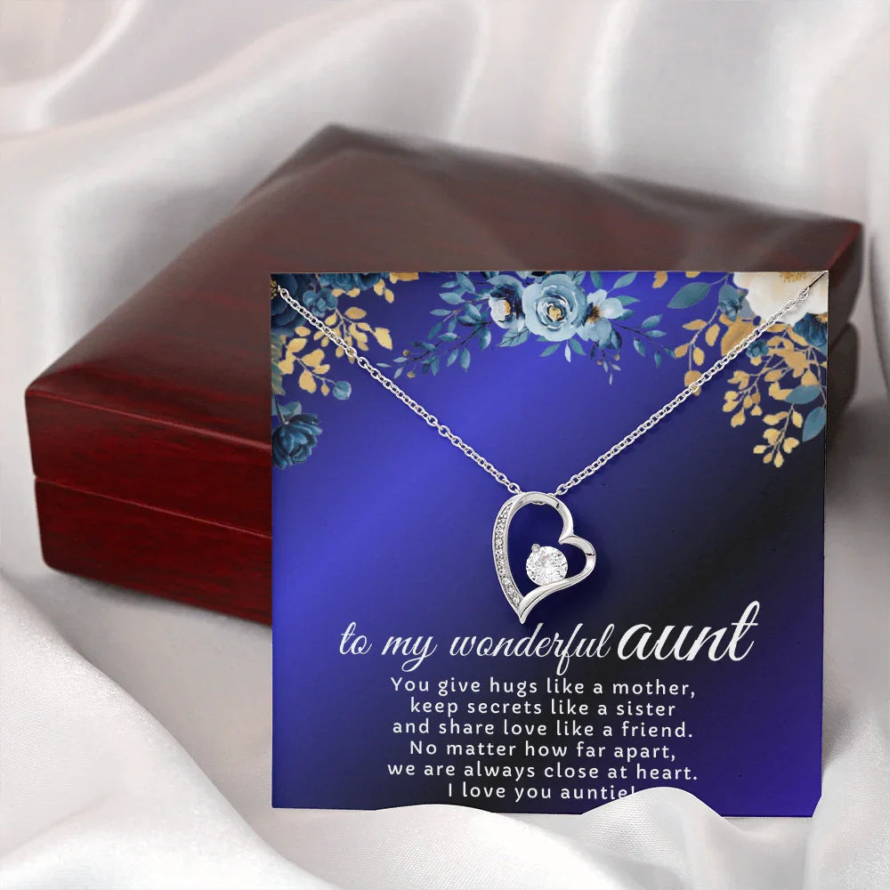 To My Wonderful Aunt - Forever Love Necklace - Gift Set - SLDDL0123 - Sunshine Letters Co