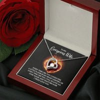 To My Gorgeous Wife - Forever Love Necklace - Magnificent Gift Set - SLDDL0072 - Sunshine Letters Co
