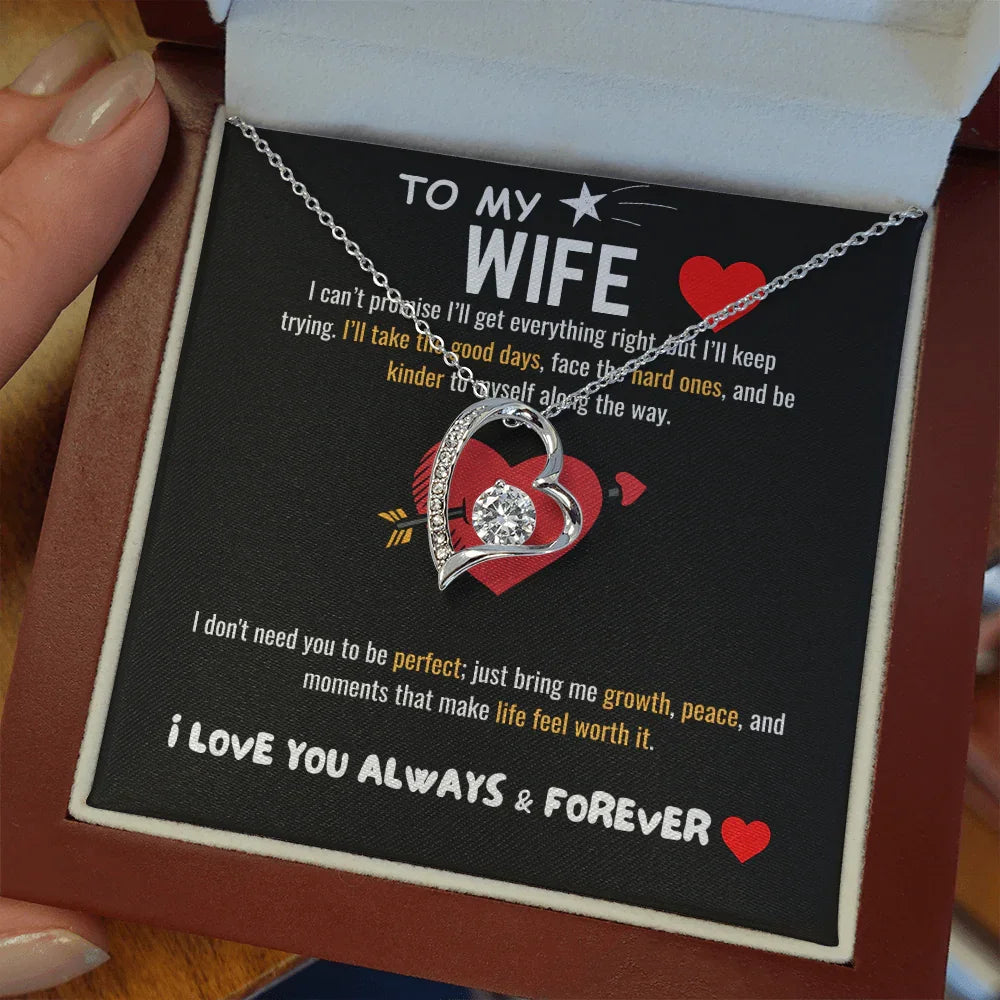 To My Wife - Forever Love Necklace - Gift Set - SLDDL0065 - Sunshine Letters Co