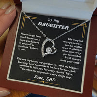 To My Daughter - Forever Love Necklace - Gift Set - SLDDL0094 - Sunshine Letters Co