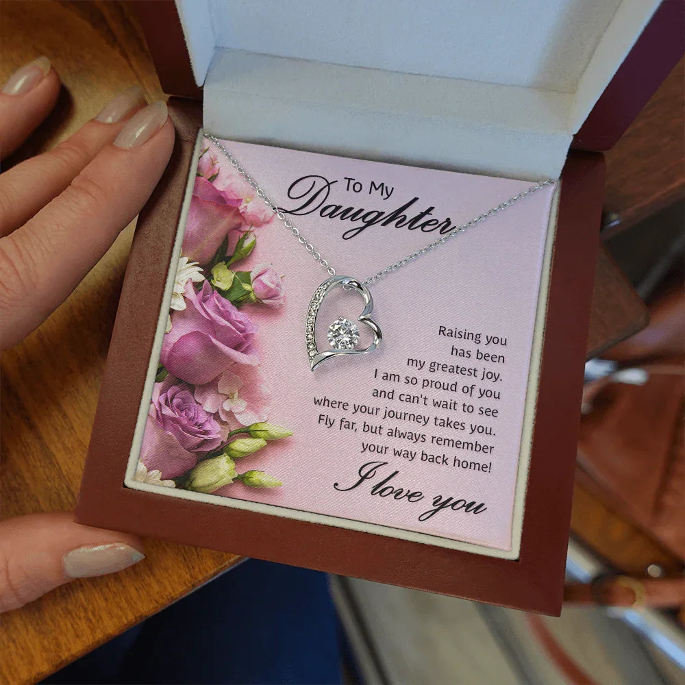 To My Daughter - Forever Love Necklace - Gift Set - SLDDL0076 - Sunshine Letters Co