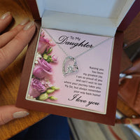 To My Daughter - Forever Love Necklace - Gift Set - SLDDL0076 - Sunshine Letters Co