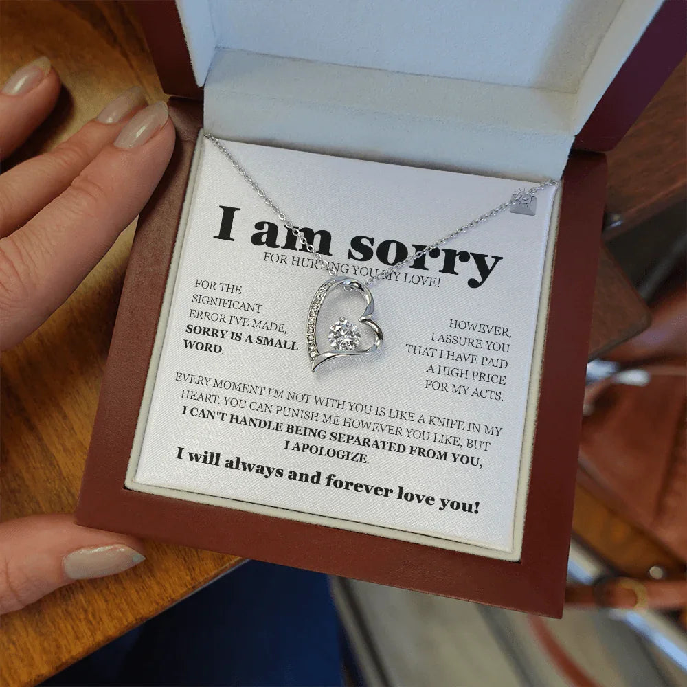 I am sorry - Forever Love Necklace - Gift Set - SLDDL0113 - Sunshine Letters Co