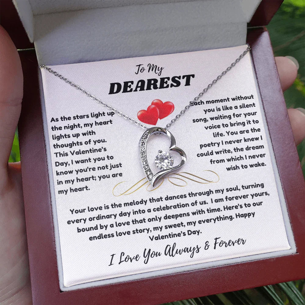 To My Dearest - Forever Love Necklace - Valentine's Day Gift Set - SLDDL0067 - Sunshine Letters Co