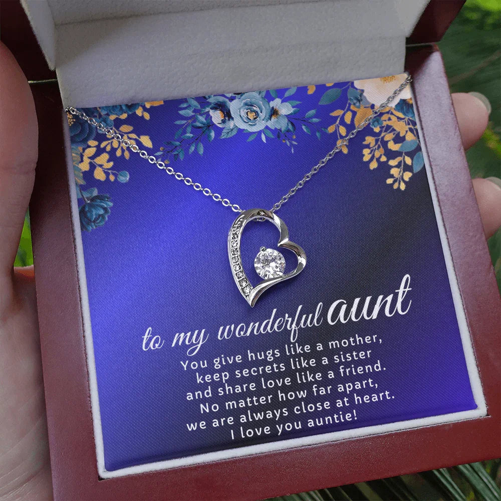 To My Wonderful Aunt - Forever Love Necklace - Gift Set - SLDDL0123 - Sunshine Letters Co