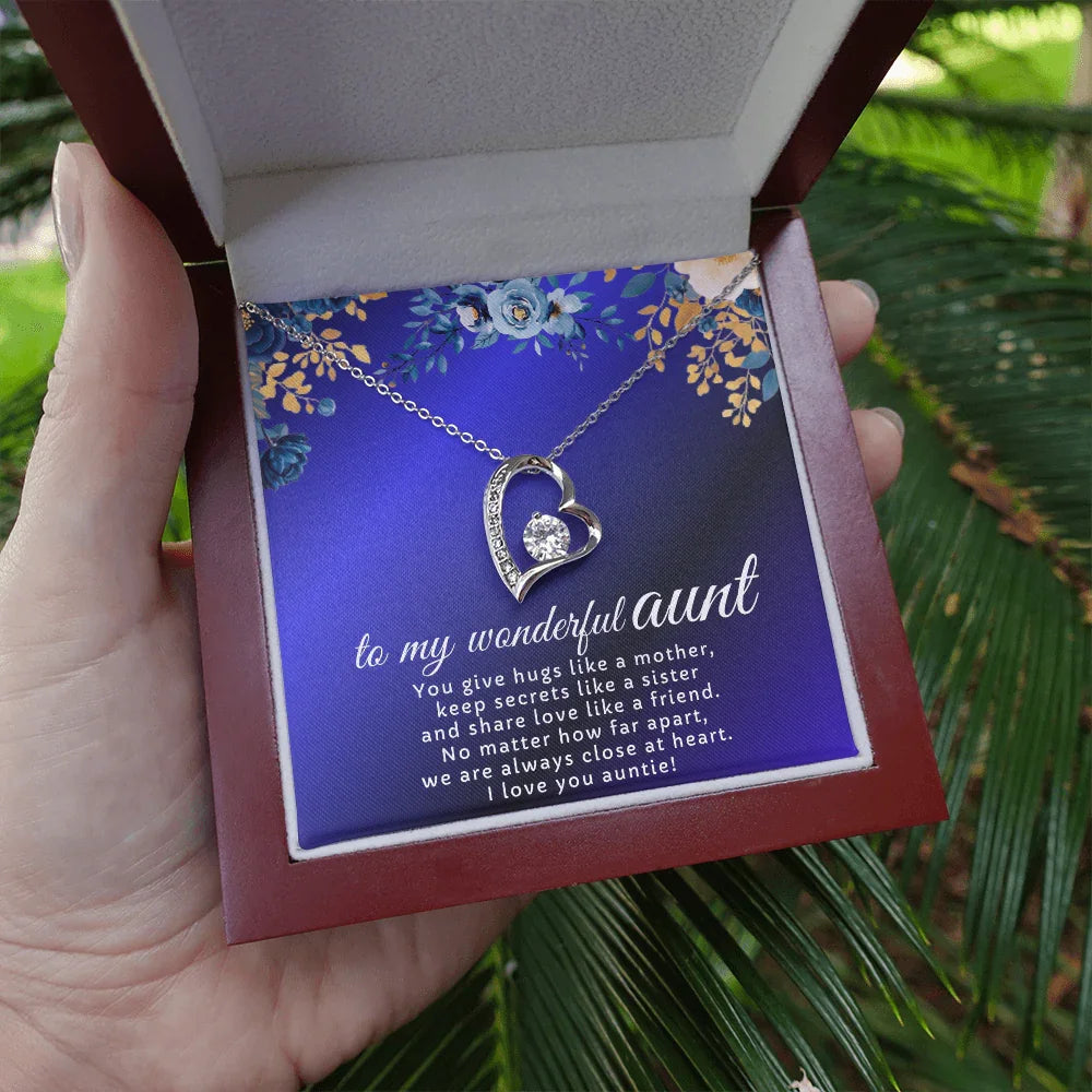 To My Wonderful Aunt - Forever Love Necklace - Gift Set - SLDDL0123 - Sunshine Letters Co