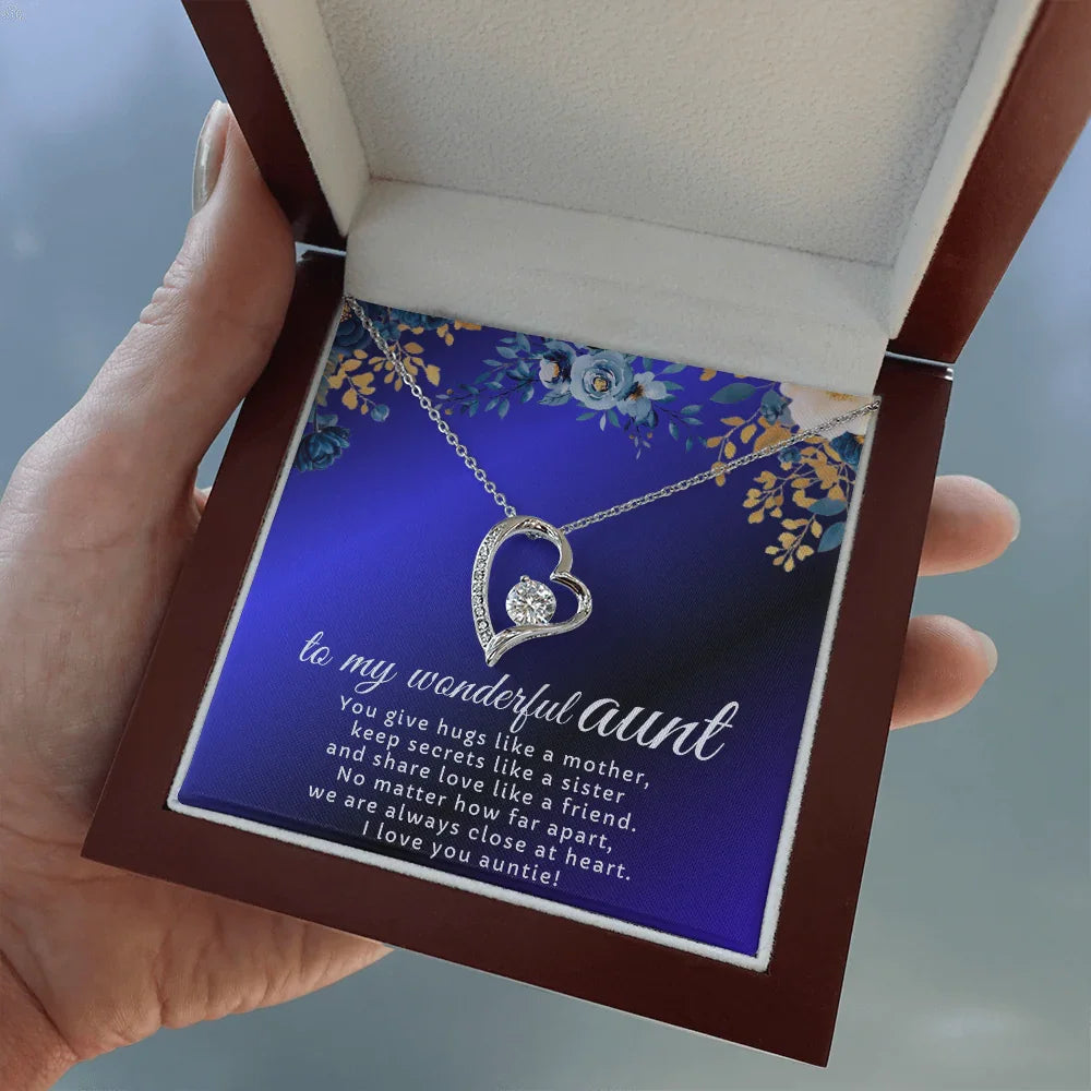 To My Wonderful Aunt - Forever Love Necklace - Gift Set - SLDDL0123 - Sunshine Letters Co