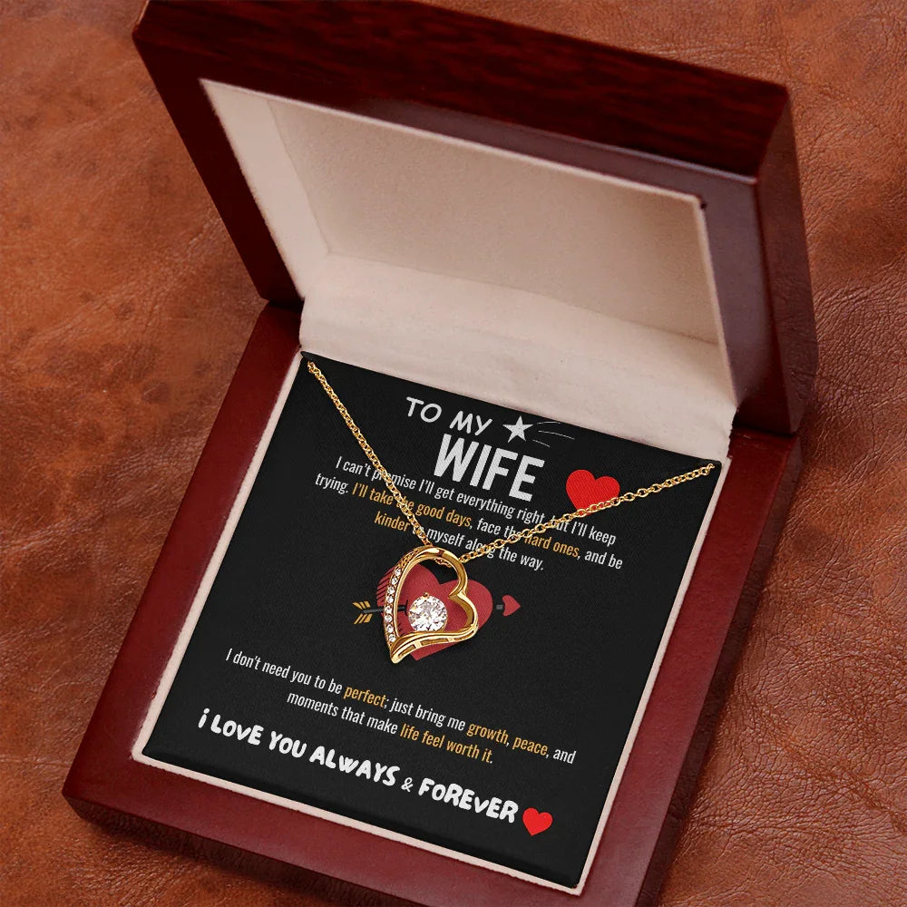 To My Wife - Forever Love Necklace - Gift Set - SLDDL0065 - Sunshine Letters Co