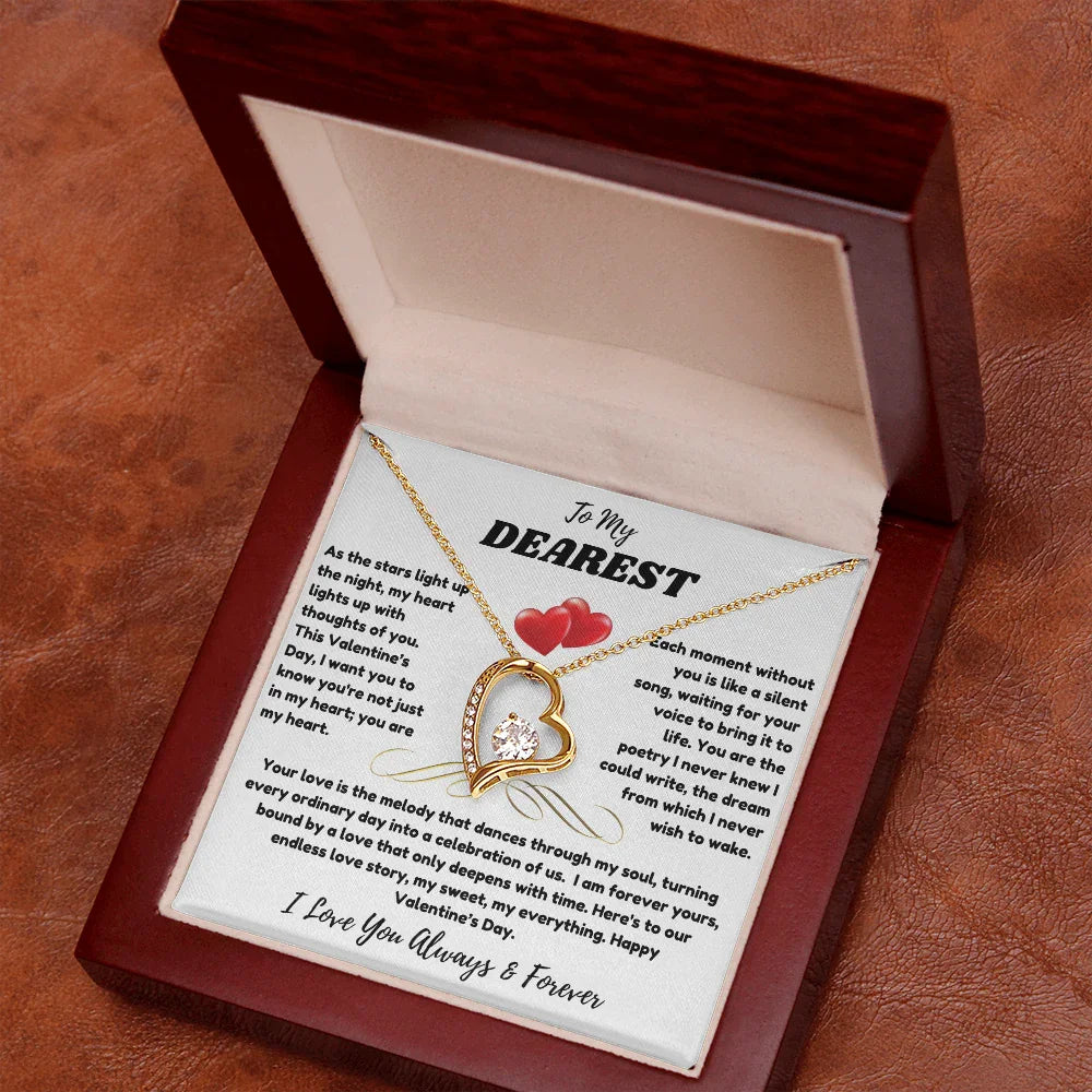 To My Dearest - Forever Love Necklace - Valentine's Day Gift Set - SLDDL0067 - Sunshine Letters Co