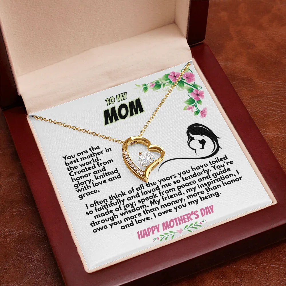 To My MOM - Forever Love Necklace - Gift Set - SLPMAE0008 - Sunshine Letters Co