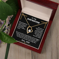 To My Daughter - Forever Love Necklace - Gift Set - SLDDL0096 - Sunshine Letters Co