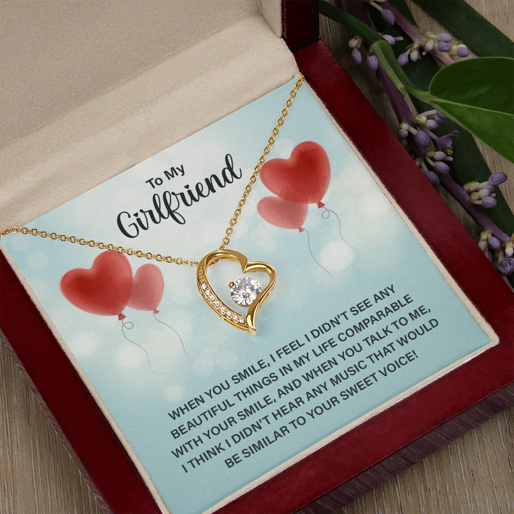 To My Girlfriend - Forever Love Necklace - Magnificent Gift Set - SLDDL0071 - Sunshine Letters Co