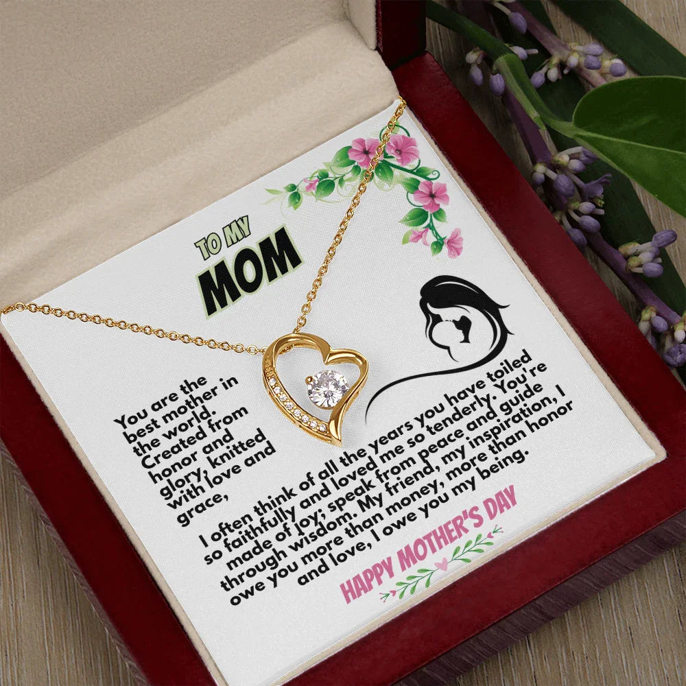 To My MOM - Forever Love Necklace - Gift Set - SLPMAE0008 - Sunshine Letters Co