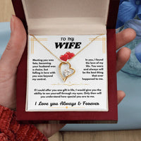 To My Wife - I Love You Always & Forever - Forever Love Necklace - Gift Set - SLDDL0062 - Sunshine Letters Co