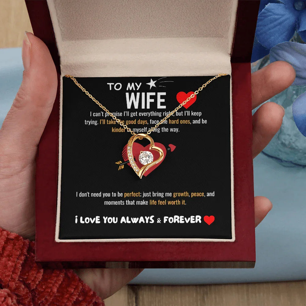 To My Wife - Forever Love Necklace - Gift Set - SLDDL0065 - Sunshine Letters Co