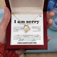I am sorry - Forever Love Necklace - Apology Gift Set - SLDDL0128 - Sunshine Letters Co
