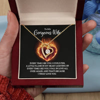 To My Gorgeous Wife - Forever Love Necklace - Magnificent Gift Set - SLDDL0072 - Sunshine Letters Co