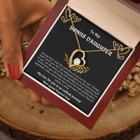 To My Bonus Daughter - Forever Love Necklace - Gift Set - SLDDL0022 - Sunshine Letters Co