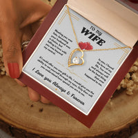 To My Wife - I Love You Always & Forever - Forever Love Necklace - Gift Set - SLDDL0062 - Sunshine Letters Co