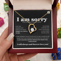 I am sorry - Forever Love Necklace - Gift Set - SLDDL0116 - Sunshine Letters Co