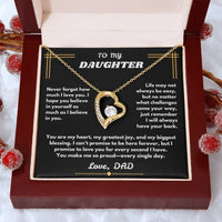 To My Daughter - Forever Love Necklace - Gift Set - SLDDL0096 - Sunshine Letters Co