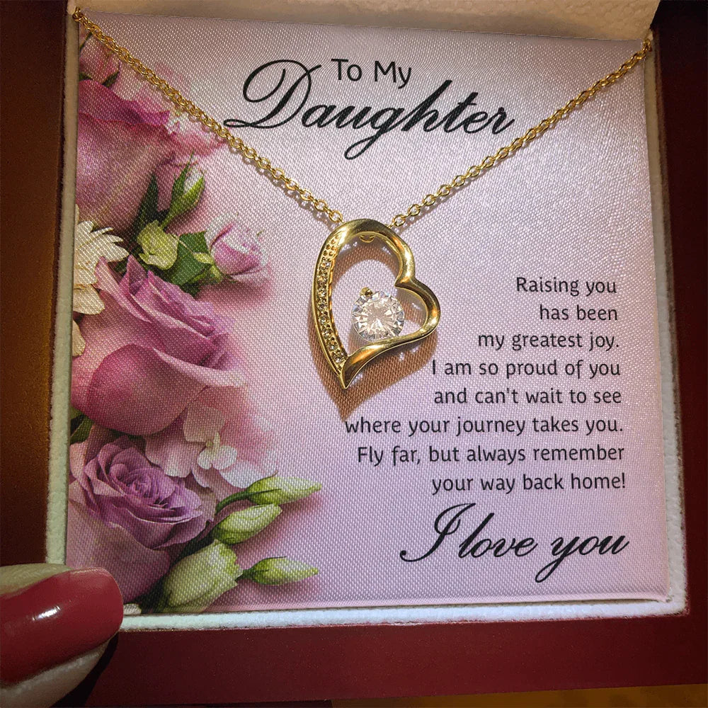 To My Daughter - Forever Love Necklace - Gift Set - SLDDL0076 - Sunshine Letters Co
