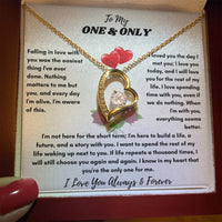 To My One & Only - Forever Love Necklace - Elegant Gift Set - SLDDL0069 - Sunshine Letters Co