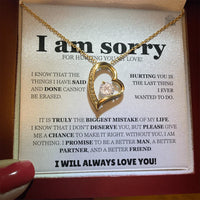 I am sorry - Forever Love Necklace - Apology Gift Set - SLDDL0128 - Sunshine Letters Co