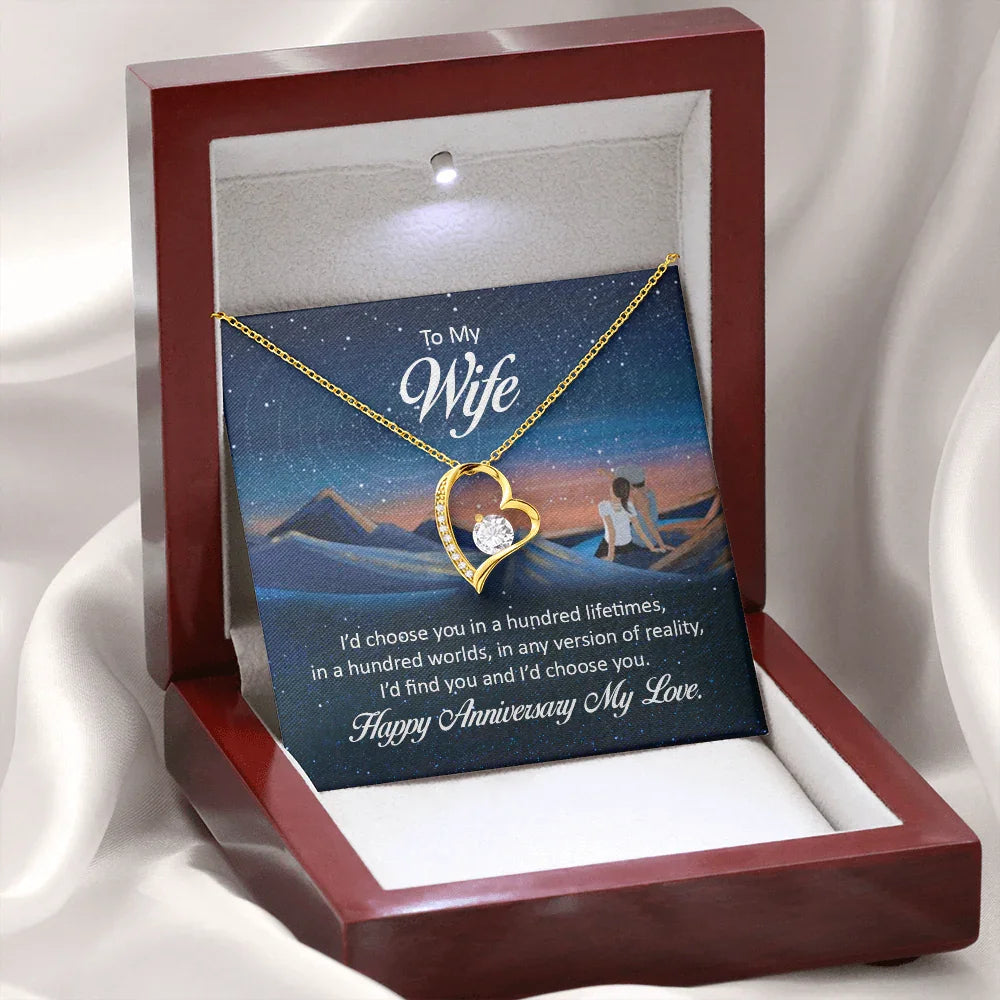 To My Wife - Forever Love Necklace - Anniversary Gift Set - SLDDL0070 - Sunshine Letters Co