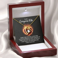 To My Gorgeous Wife - Forever Love Necklace - Magnificent Gift Set - SLDDL0072 - Sunshine Letters Co