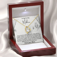 To My Loving Mother - Forever Love Necklace - Gift Set - SLDDL0102 - Sunshine Letters Co