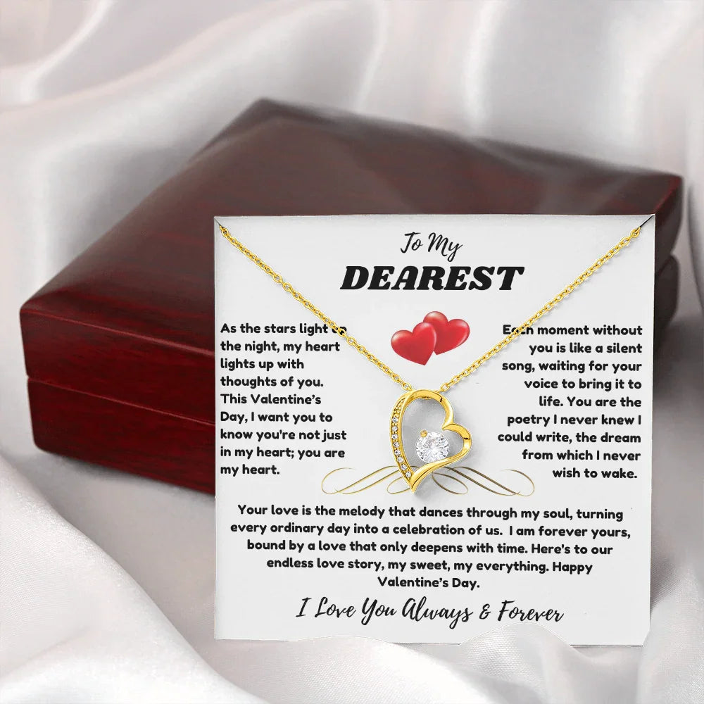 To My Dearest - Forever Love Necklace - Valentine's Day Gift Set - SLDDL0067 - Sunshine Letters Co