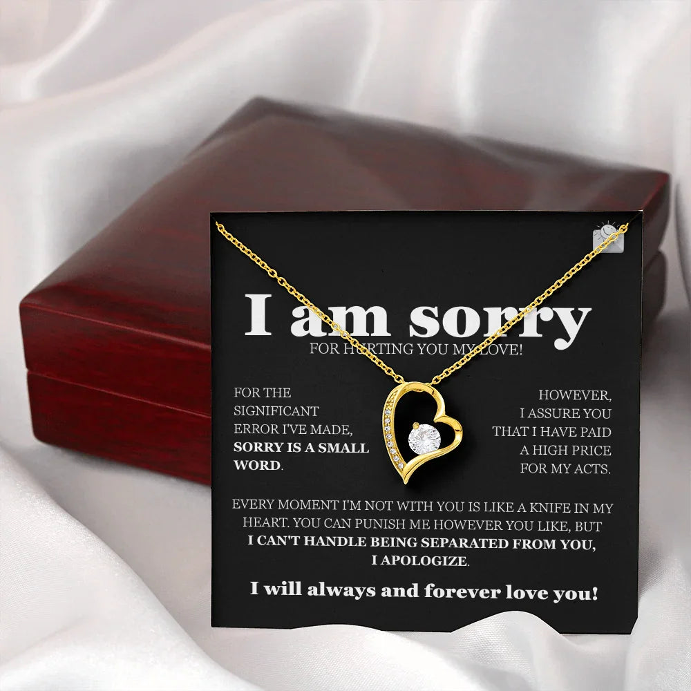 I am sorry - Forever Love Necklace - Gift Set - SLDDL0116 - Sunshine Letters Co